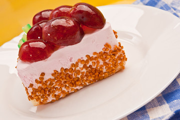 fancy cake with cranberry