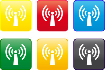 Radio antenna web button