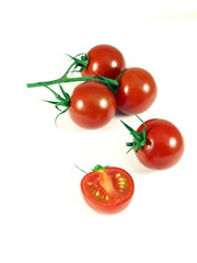 cherry tomatoes, isolated