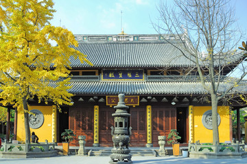 Naklejka premium Chiny Szanghaj starożytna świątynia Longhua.