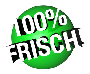 100% Frisch Button