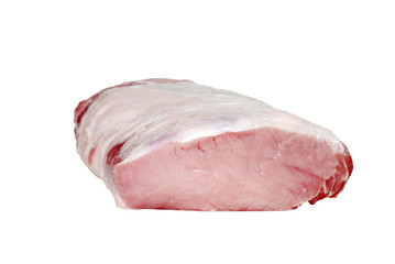 isolated front view pork roast