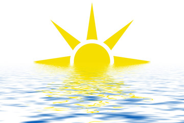 sun in water