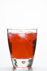 glass cold martini cocktail isolated over white