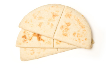 Potato cakes isolated on a white studio background