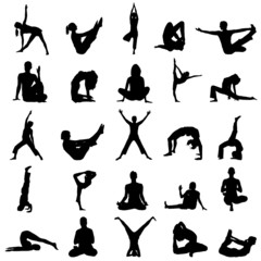 yoga positions vector