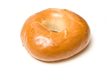 Bagel isolated on a white studio background.