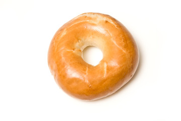 Bagel isolated on a white studio background.
