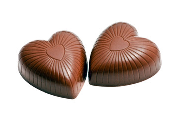 Heart shaped chocolate candy