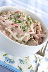 Fleischsalat, Salat mit Fleischwurst
