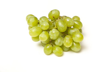 Bunch of grapes isolated on a white studio background.