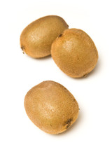 Kiwi fruit isolated on a white studio background.