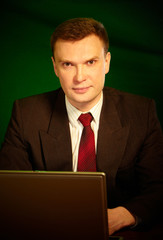 Portrait of the man in a suit
