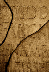 Roman letters texture
