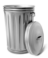 Metallic garbage can
