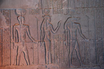 Abwaschbare Fototapete Isis et Sobek, temple de kom ombo © paty