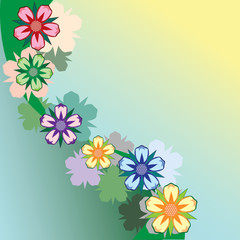 Abstract floral background. Vector.