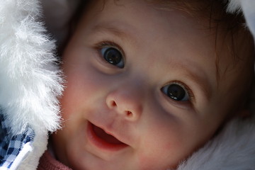 portrait de bébé fille - 12557459