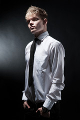 attractive fashionable man