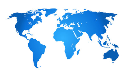 Fototapeta na wymiar Blue map of the world