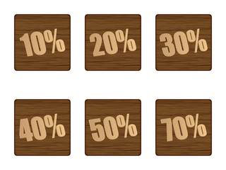 discount stickers wooden textures