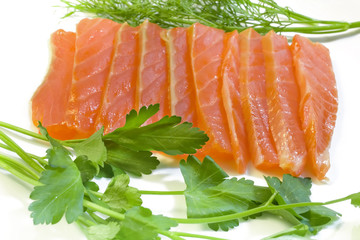 Salmon with parsley and fennel