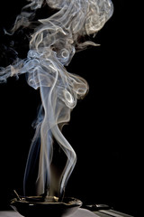 Fototapeta premium Smoke on a black background