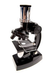 Microscope isolated over white background