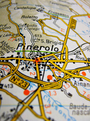 Obraz premium cartina pinerolo