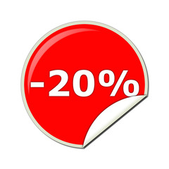 easy peel 20 % off label