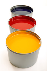 Printing press inks, cyan, magenta, yellow