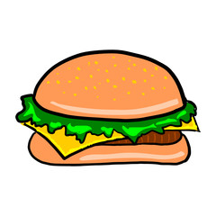 fastfood hamburger