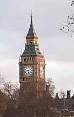 Fototapeta na wymiar Big Ben, Westminster, London, UK, in early evening light