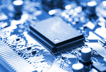 microchip on circuit board