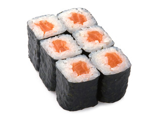 japanese roll with red fish