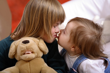 Two Young Handicapped Girls