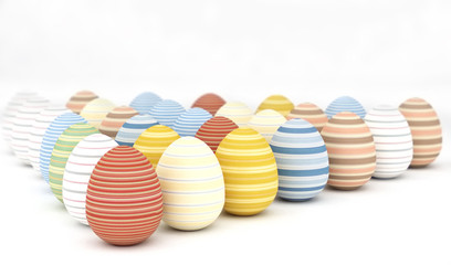 coloured striped eggs