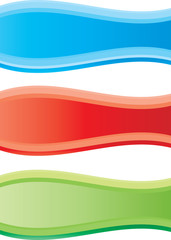 Colored vector banners with space for text.
