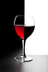 glass of red wine isolated