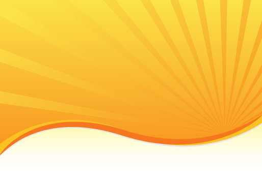 Hintergrund Karte mit Strahlen - orange/gelb