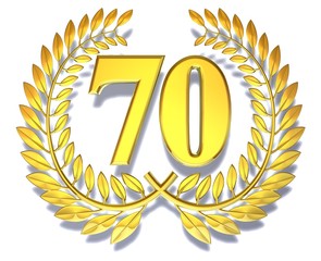 70 birthday laurel wreath