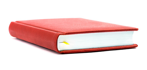 Red book with a bookmark