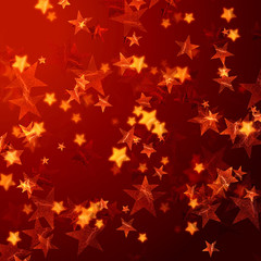 golden red stars background