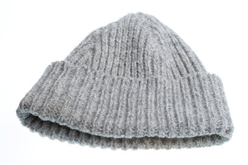 gray woolen winter hat
