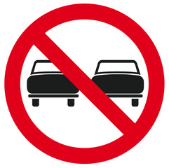 Placa Proibido Ultrapassar