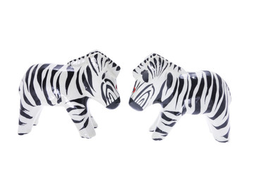 Obraz na płótnie Canvas Zebra Figurines