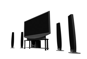 home theater / high definition television with speakers
