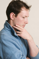 Fototapeta premium depressive man side