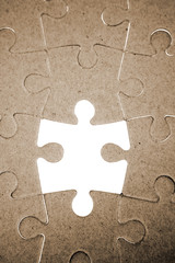 Piece missing from jigsaw puzzle