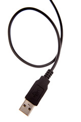 USB plug on white background